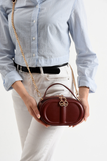 By Hakan Tn-204 Mini Women's Shoulder Bag Hand Bag Crossbody Bag Bordo