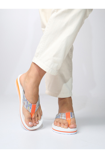 HANOX Rocco Printed Eva Sole Wedge Heel Women's Flip Flops Beach Slippers Flip Flops (4.0) cm
