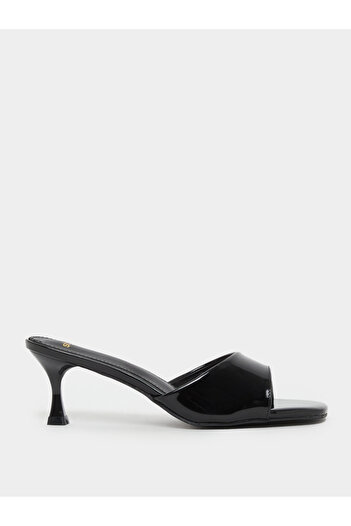 Styli Solid Open Toe Stiletto Heel Sandals