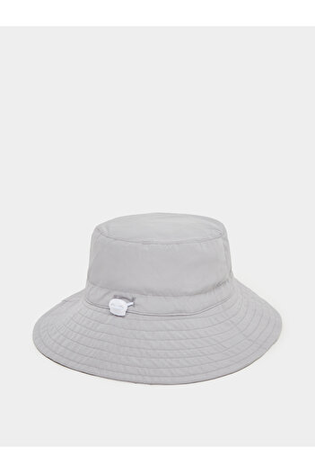 Styli Solid Bucket Hat with Badge Details
