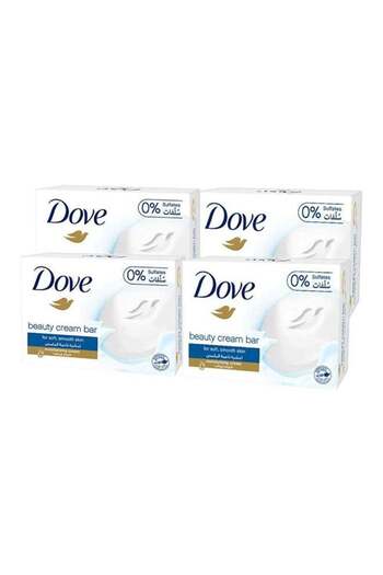 Dove Beauty Cream Bar Soap White 135g Pack of 4