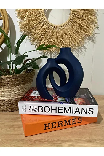 Porselian Sarmaşık Sevgili Vase Set of 2 |   Decorative Bohemian Accessory |   Modern Ceramic Looking Object