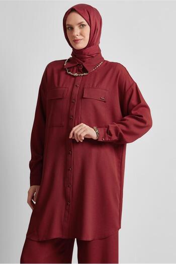 Alvina SHIRT COLLAR PANTS SUIT 44473