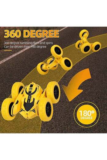 COOYA Portable Double Sided Rotating Vehicles Tumbling Flips Rc Remote Control Car- Assorted