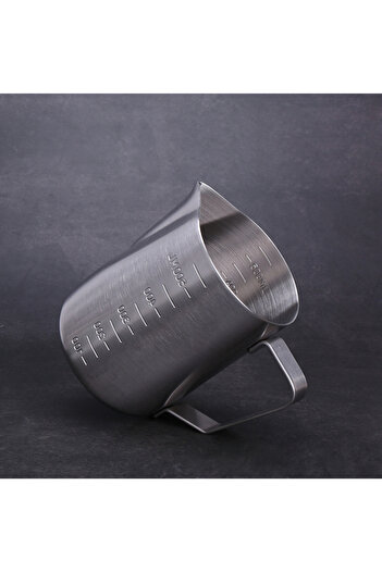 sharpdo Stainless Steel Household Coffee Pull Flower Cup With Scale Beak Cup 350ml