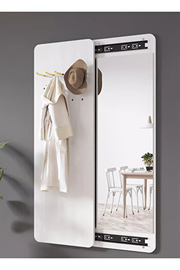 sharpdo Full Body Mirror In The Entrance Furniture Foyer, Integrated Sliding Storage Mirror 30*120CM