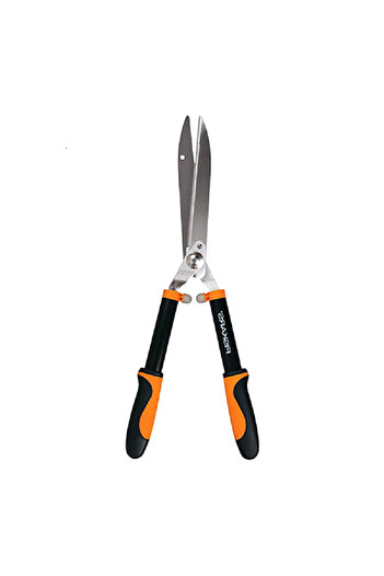 FiSKARS Precision-Ground Steel Blade Power Lever Hedge Shear Multicolor
