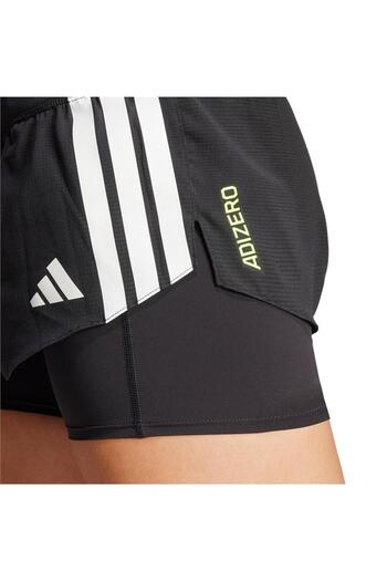adidas Kadın Siyah Şort Adızero 2i1 W Jd4224