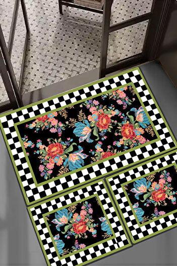Chilai Home Seomra 3-Piece Bathroom Mat Set, Anti-Slip Based Djtbanyo
