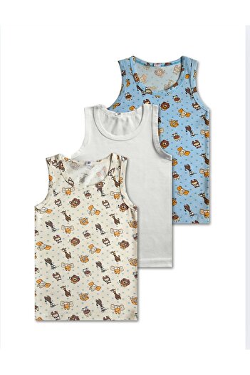 GizaKids 95% Cotton Boys' Singlet Set of 3