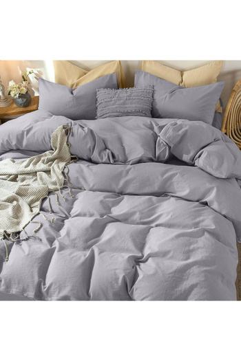 Five Store Duvet cover made of 100% ranforce cotton, density 120 g/sqm, Grey, 140/210cm