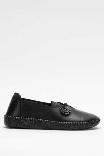 Dericlub Dericlub Women's Comfortable Sole Comfort Shoes Real Leather Cr 2730 Black