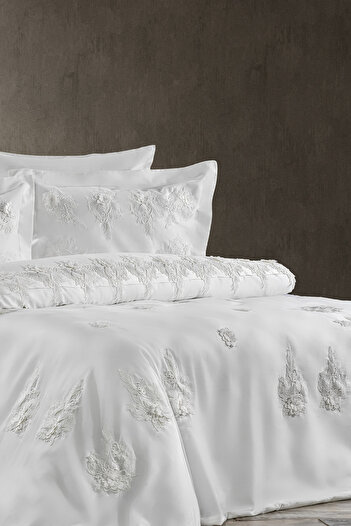 ZEBRACASA Laira Lace Duvet Cover Set
