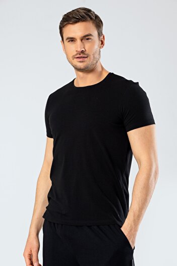 Cacharel 95% Cotton 5% Lycra Crew Neck Men's T-Shirt