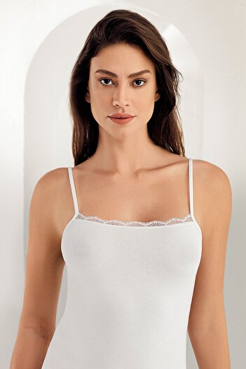 Şahinler Women's Thin Thread Strap Strapless Cut Tank Top