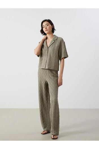 LC Waikiki Lcw Vision Women's Textured Pants with Elastic Waist (S5)