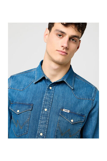WRANGLER Western Shirt Olive Breeze
