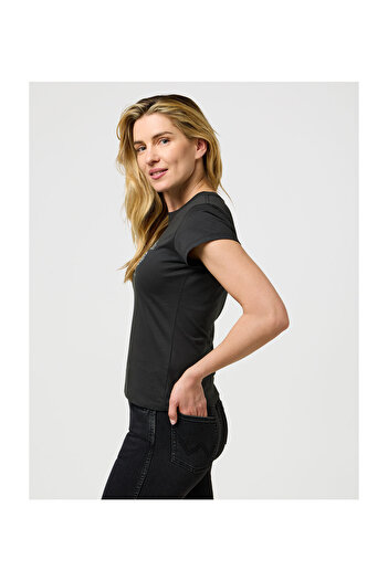 WRANGLER Shrunken Band Tee Faded Black