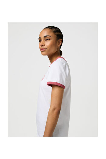 WRANGLER Ringer Tee Bright White