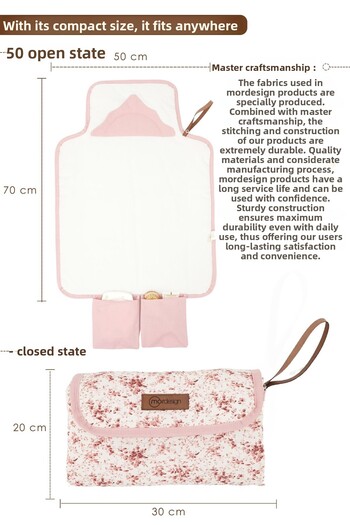 mordesign Baby Bag Changing Mat, Changing Pad, Portable Care Bag Clutch