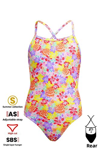 FUNKİTA Funkita Tmt Summer Garden - Girl's Training Swimsuit with Back Tie