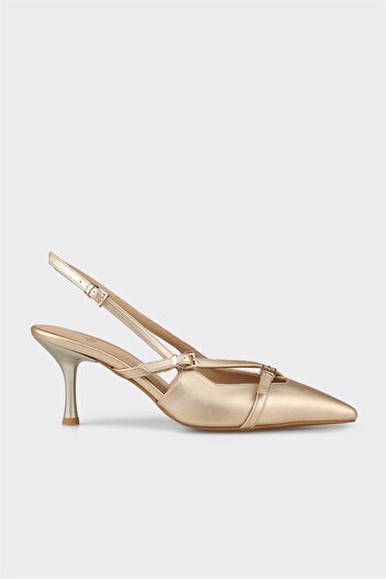 Elle Shoes Gold Kadın Topuklu Ayakkabı