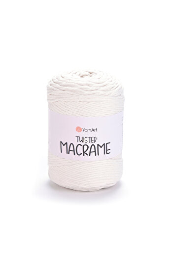 Yarnart Twisted Macrame - Μακραμέ Χέρι Πλεκτό Νήμα Off White-752