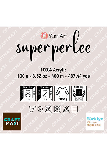 Yarnart Super Perlee - Hand Knitting Thread Yellow-216