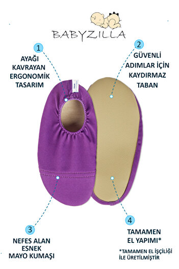 BabyZilla Kaydırmaz Taban Deniz Ayakkabısı, Çocuk Havuz Patiği