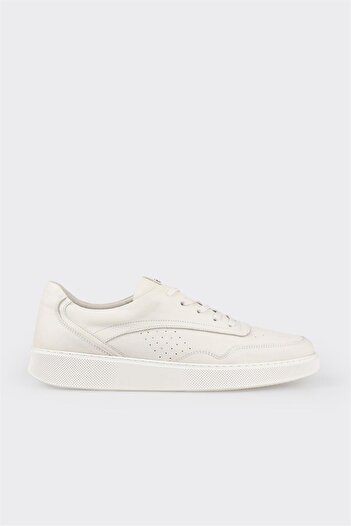 Elle Shoes Ecru Leather Men's Casual Shoes