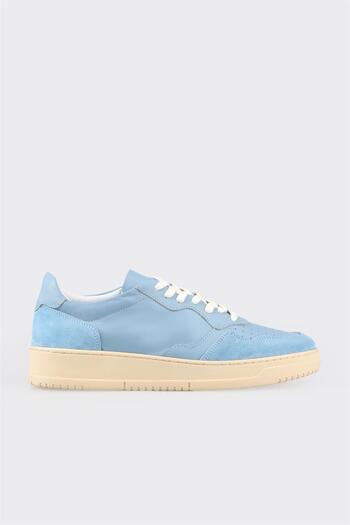 Elle Shoes Blue Leather Men's Sports Shoes