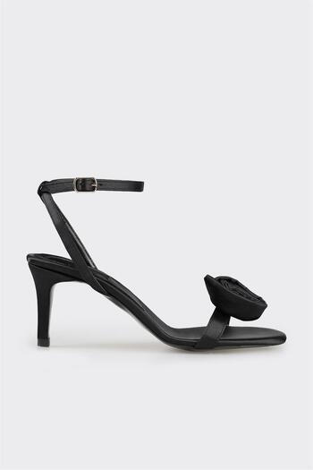 Elle Shoes Black Women's Heeled Sandals