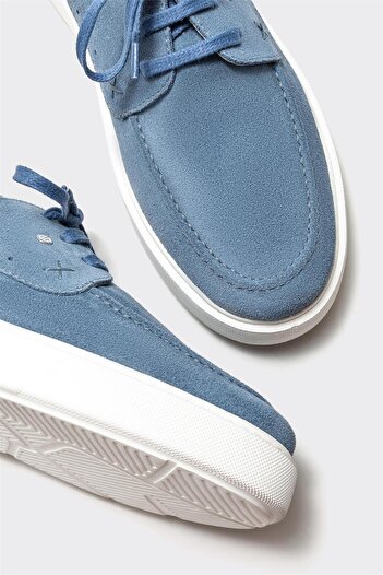 Elle Shoes Mavi Deri Erkek Günlük Ayakkabı