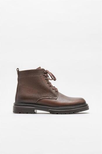 Elle Shoes Ανδρικές casual μπότες Tan Δερμάτινες