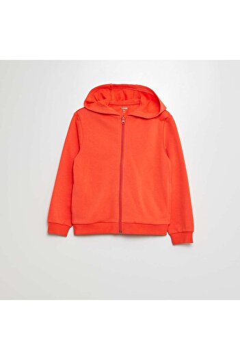 KIABI Zipped French terry hoodie RED