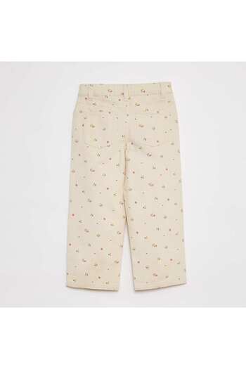 KIABI Cropped denim trousers WHITE