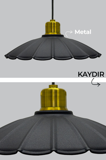 Vivido Abajur Metal Alven Siyah Mutfak Avize, Koridor Avize