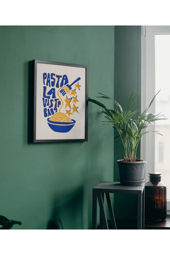 Arthopia Pasta La Vista Baby Mutfak Makarna Hediyelik Poster Çerçeveli Sanatsal Tasarım Tablo