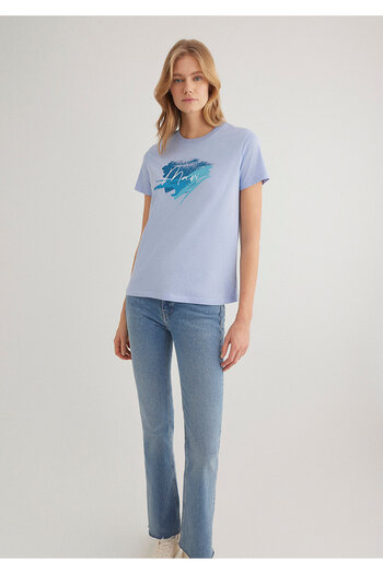 Mavi Tricou imprimat liliac Regular Fit / Regular Fit 1612240 -70827