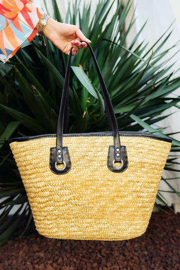 Remsa Mayo Basket Knitted Straw Bag Large Size Beach Bag 024 Beige