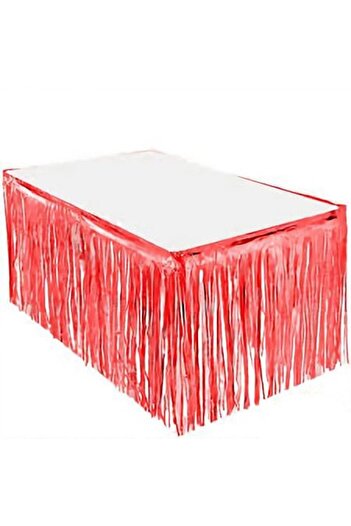 ZENVİVA Yellow Table Cover and Red Table Skirt 2 Pieces Red Backgrounds Celebration