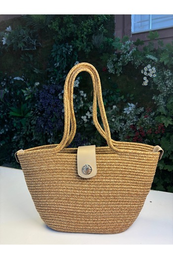 MaVaux Sardinia Handmade Straw Tote with Lid Beach and Daily Bag Fashion in Summer