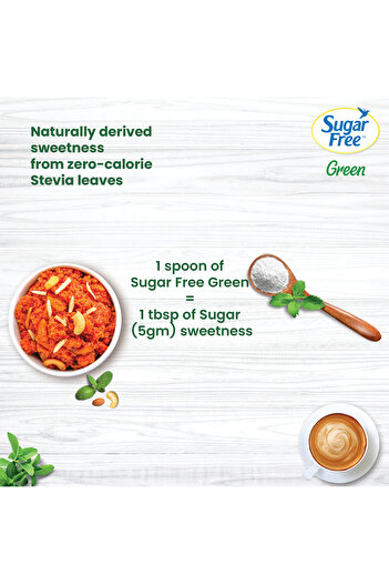 SUGAR FREE D'LITE ستيفيا خضراء خالية من السكر، 50 عودًا | المُحلي رقم 1 في الهند | مُحلي طبيعي نباتي 100% |