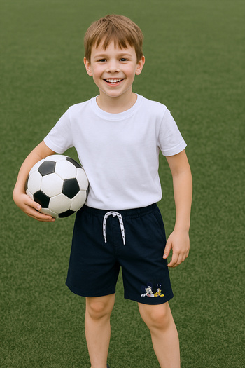 HÇM Boy's Shorts with Pockets, Solid Color Printed, Comfortable Fit E34