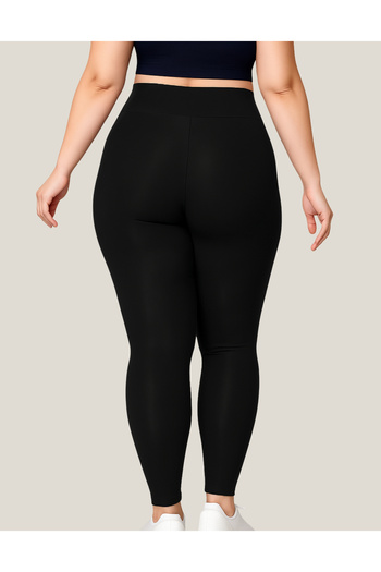 ALYA UNDERWEAR Plus Size Leggings Diving Fabric High Waist