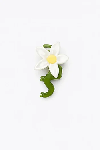 New Obsessions Luxury Acetate Floral Latch Hair Clip