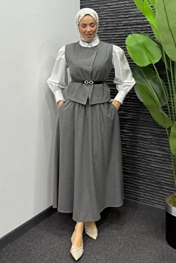 SUWWE Milano Belted Vest Skirt Set