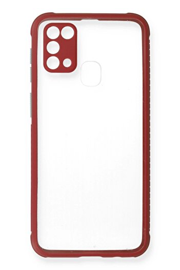 TEKNOCEP Samsung Galaxy M31 Case Miami Transparent Silicone - Fuchsia - Teknocep5865-9692