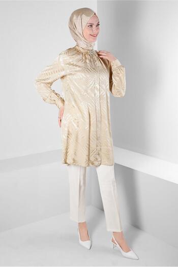 Alvina Patterned Satin Tunic with Accessories 43683