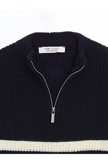 LC Waikiki Stand Collar Boy's Knitwear Sweater
